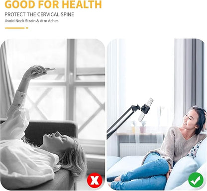 Overhead Video Stand Phone Holder  360° Adjustable Magic Arm for Desk, Bed & Content Creation